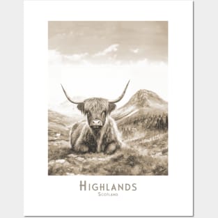 Highland Cow Serenity - Scotland Posters and Art